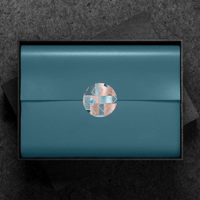 Adesivo Luxe Abstrato | Rosa Bege Dourado e Geométrico Tur (Criador carregado)