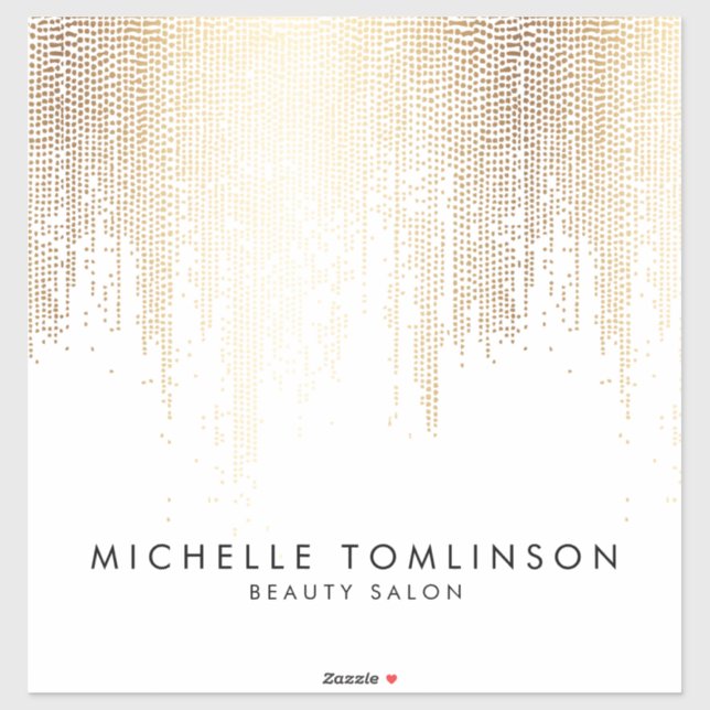 Adesivo Luxe Faux Dourado Confetti Rain Beauty Salon (Folha)