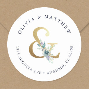 Adesivo Luxe Floral Ampersand Endereço de Devolução de