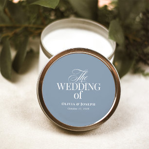 Adesivo Luxo e Elegante Casamento Azul Empoeirado