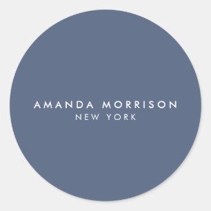 Adesivo Luxo Minimalista Azul-ardósia Boutique