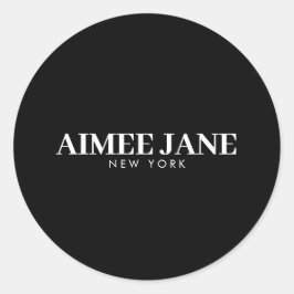 Adesivo Luxo Minimalista Ousada Loja Preta/Branca