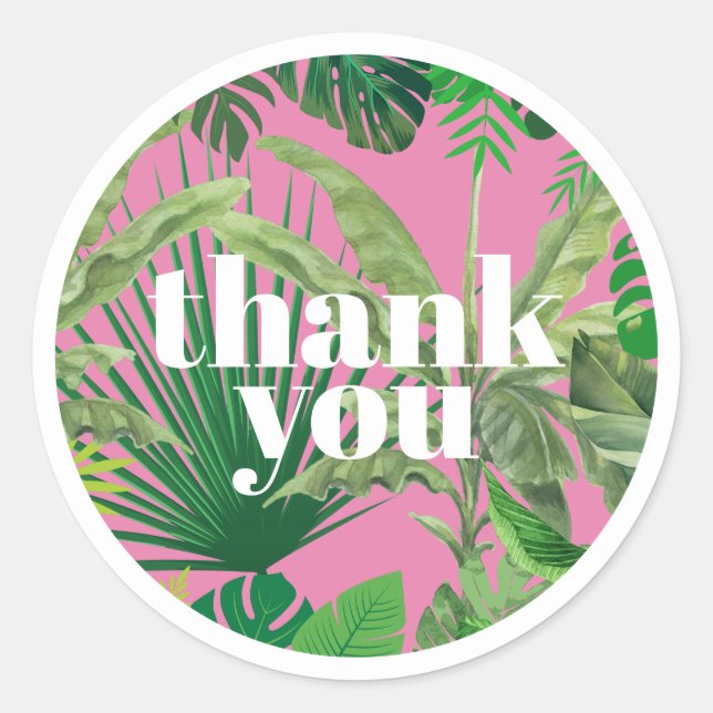 Adesivo Luxo Tropical Moderna Boutique & Salon Rosa (Frente)