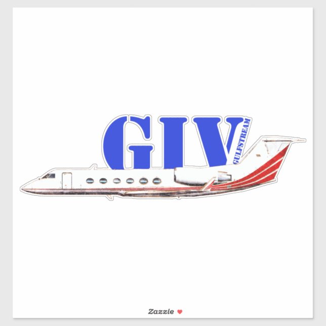 Adesivo Luxurioso Gulfstream IV Jet Privado (Folha)