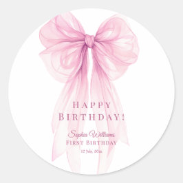 Adesivo Luxury Acrylic Baby Shower Invitation Clear Pink