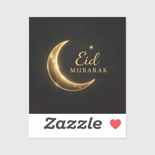 Adesivo Luxury Black & Gold Eid Mubarak Stickers– Elegant (Folha)