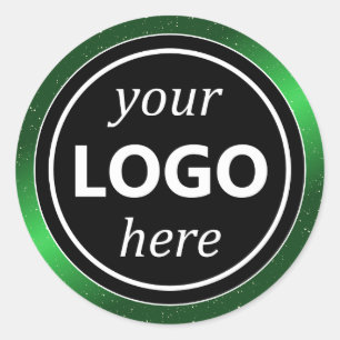 Adesivo Luxury Black Green Frame Add Logo Modelo Modern