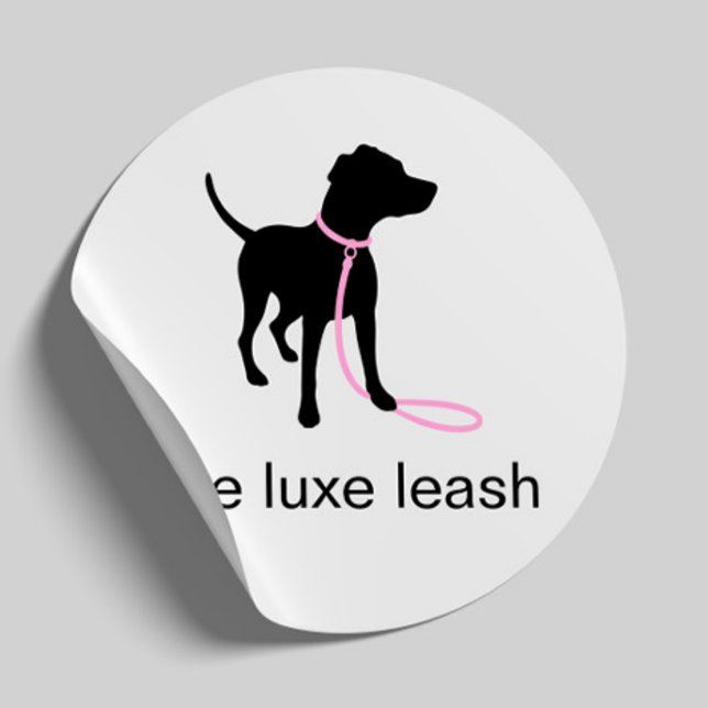 Adesivo Luxury Dog Walking Sticker | Dog Silhouette Logo (Criador carregado)
