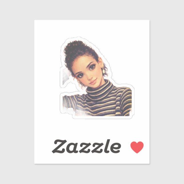 Adesivo Luxury Fashion Doll – Elegant Porcelain Style  (Folha)