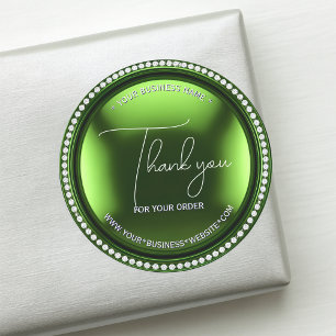 Adesivo Luxury Green Metalond Business Obrigado
