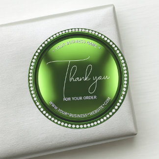 Adesivo Luxury Green Metalond Business Obrigado