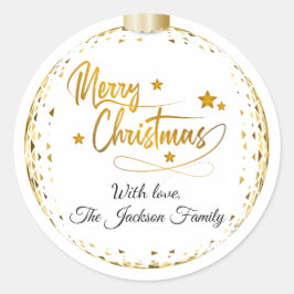 Adesivo Luxury Personalised Gold Merry Christmas