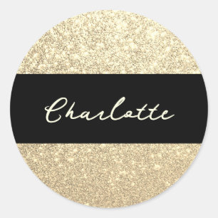Adesivo Luxury Sparkle Name Glitter Dourado