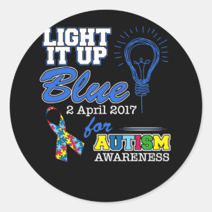 Adesivo Luz Azul Para Sensibilização Do Autismo Abril De 2