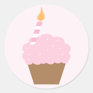 Adesivo Luz - cupcake cor-de-rosa