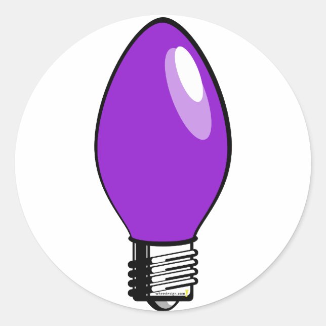 Adesivo Luz da árvore de Natal roxa (Frente)