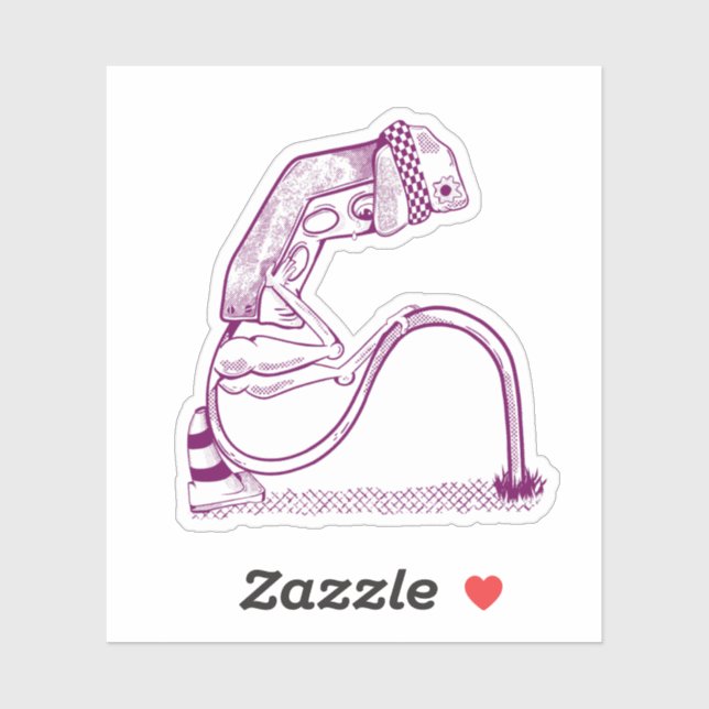 Adesivo Luz de trânsito triste (Folha)