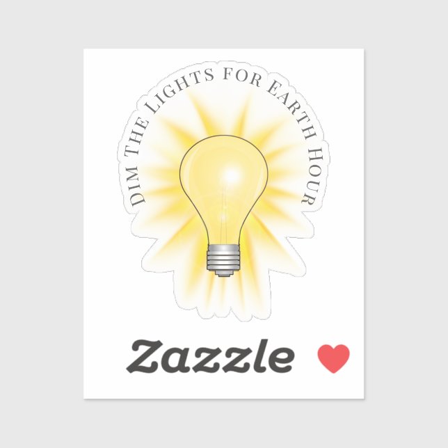 Adesivo Luz Esmaecida A Luz Da Hora Da Terra (Folha)