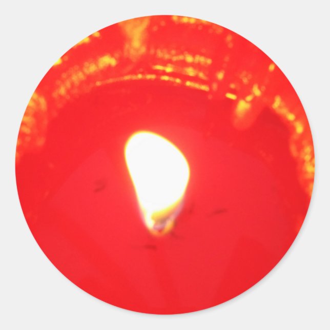 Adesivo Luz Vermelha, Chama, Vela, Amor de Natal (Frente)