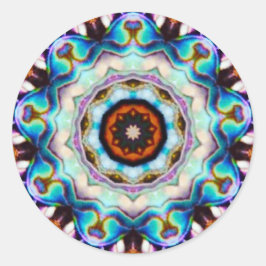 Adesivo Luzes Azuis do Fractal Paua Shell