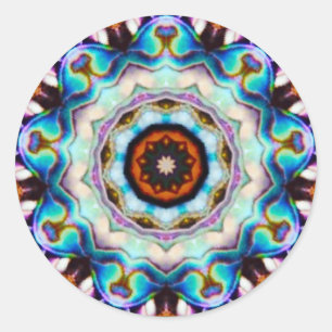 Adesivo Luzes Azuis do Fractal Paua Shell