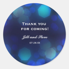 Adesivo Luzes Bokeh de Céu Azul à Meia-Noite Favor de Casa