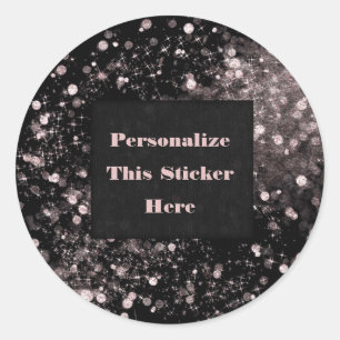 Adesivo Luzes Brilhantes Pretas e Rosas Glam Sparkle Glitt