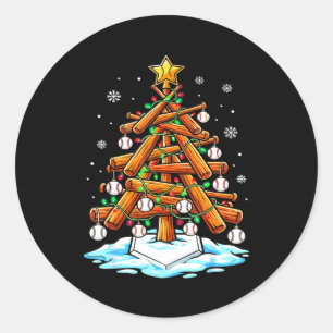 Adesivo Luzes de árvore de beisebol de Natal Xmas