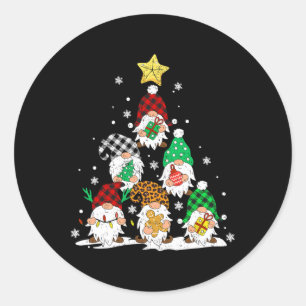 Adesivo Luzes de árvore de Natal de gnomos fofos Gnomies G