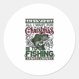 Adesivo Luzes de Chapéu de Papai Noel de Peixe de Natal Vá