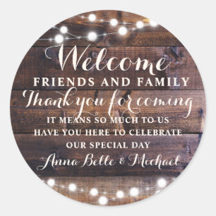 Adesivo Luzes de Corda de Favor de Boas-Vindas do Casament