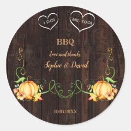 Adesivo Luzes de Cordão de Abóbora de Outono Celeiro Antig