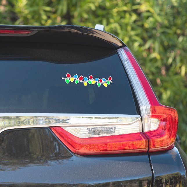 Adesivo Luzes de Cordas de Natal Festivas (Lado do carro)