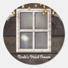 Adesivo Luzes de janela de celeiro de campo rústico e Favo