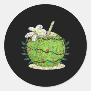 Adesivo Luzes de Natal Coco Tropical Verão Natal