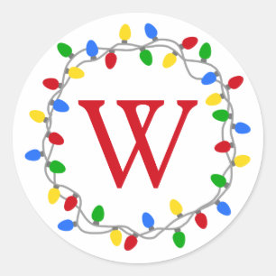 Adesivo Luzes de Natal  Coroa circundante Personalizada