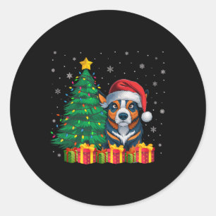 Adesivo Luzes de Natal de Santa Hat, Gata Australiana