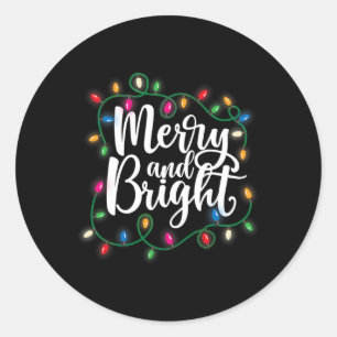 Adesivo Luzes de Natal Divertidas Alegres e Brilhantes Fér