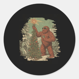 Adesivo Luzes de Natal do Pé Grande Tarot Natal Sasquatch
