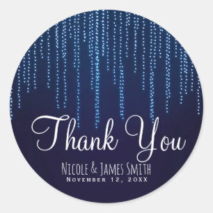 Adesivo Luzes de Natal Elegantes Azuis Brilhantes para Cas