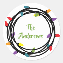 Adesivo Luzes de Natal felizes e brilhantes