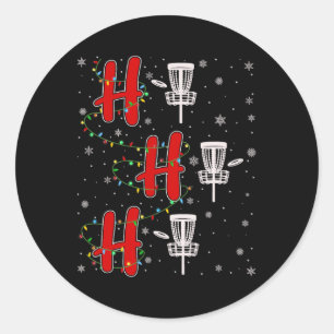 Adesivo Luzes de Natal Ho Ho Ho Disc Golf Engraçado Natal