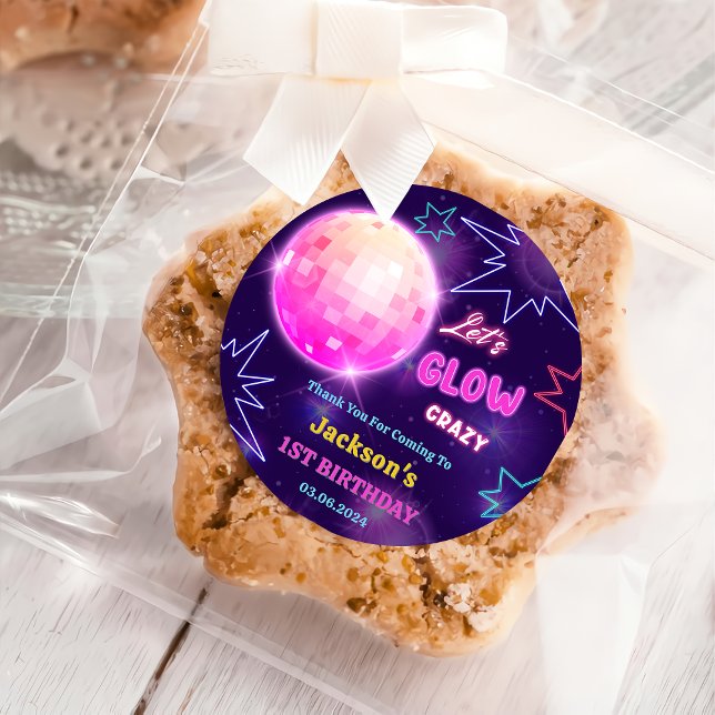 Adesivo Luzes de Neon Brilhantes Obrigado Festa de anivers (Criador carregado)