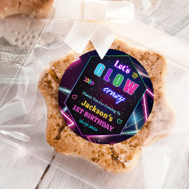 Adesivo Luzes de Neon Brilhantes Obrigado Festa de anivers