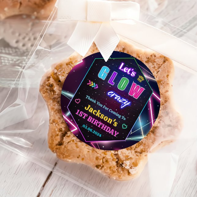 Adesivo Luzes de Neon Brilhantes Obrigado Festa de anivers (Criador carregado)