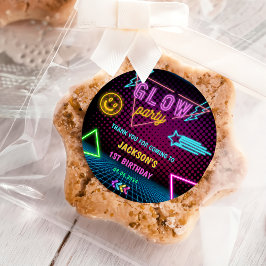 Adesivo Luzes de Neon Brilhantes Obrigado Festa de anivers