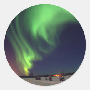 Adesivo Luzes de Norte no Lago Urso