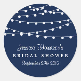 Adesivo Luzes de string modernas no Chá de panela azul Mar