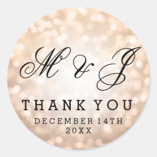 Adesivo Luzes do brilho do cobre do Tag do favor do