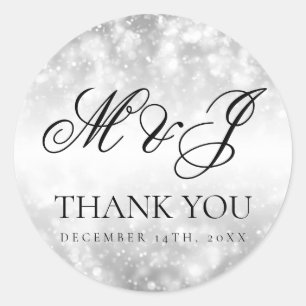 Adesivo Luzes do Shimmer da prata do Tag do favor do